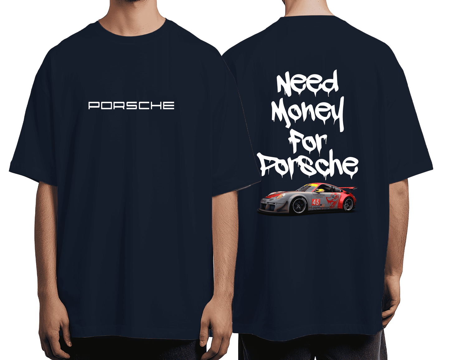 Need Money For Porsche Dropshoulder T-shirt
