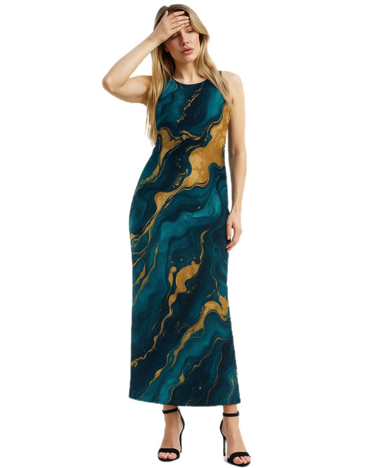 Golden Tide Body Con Dress